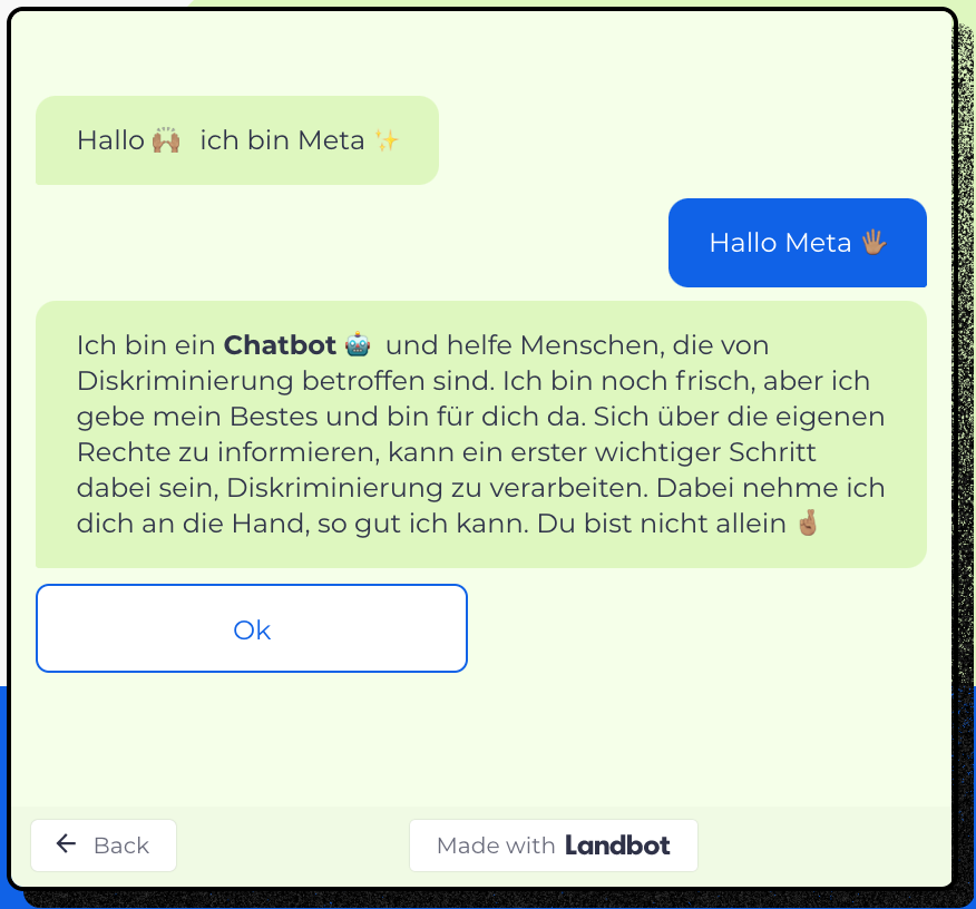 Meta bot Chatfenster