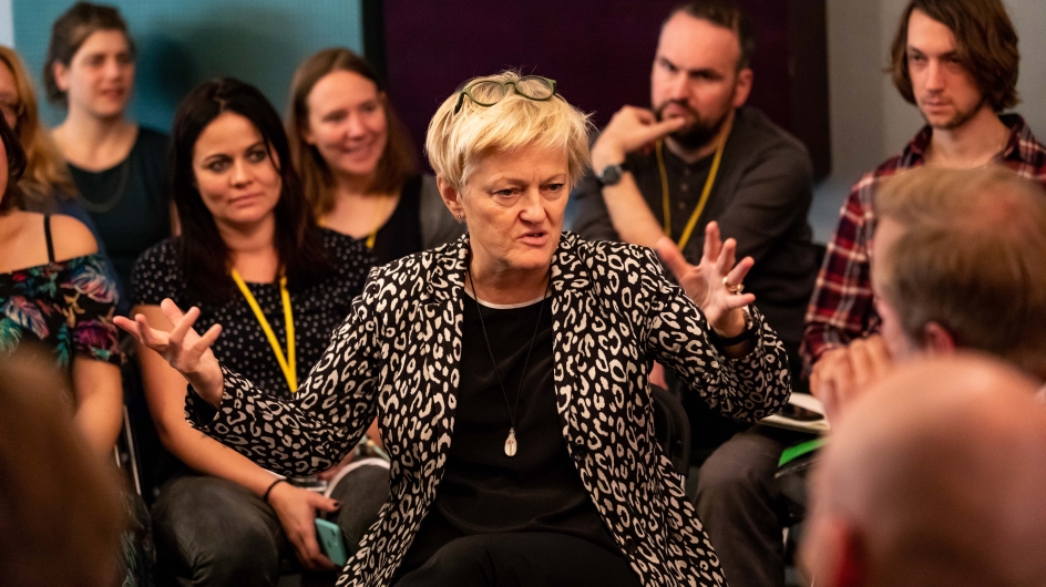 Renate Künast über "Sprache, Werte, Narrative" beim Community Event 2018 Renate Künast über "Sprache, Werte, Narrative" beim Community Event 2018