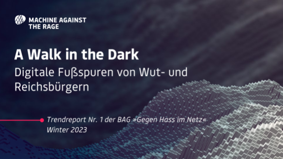 Cover von Ausgabe Nr. 1 des Trendreports Machine Against the Rage © BAG »Gegen Hass im Netz«