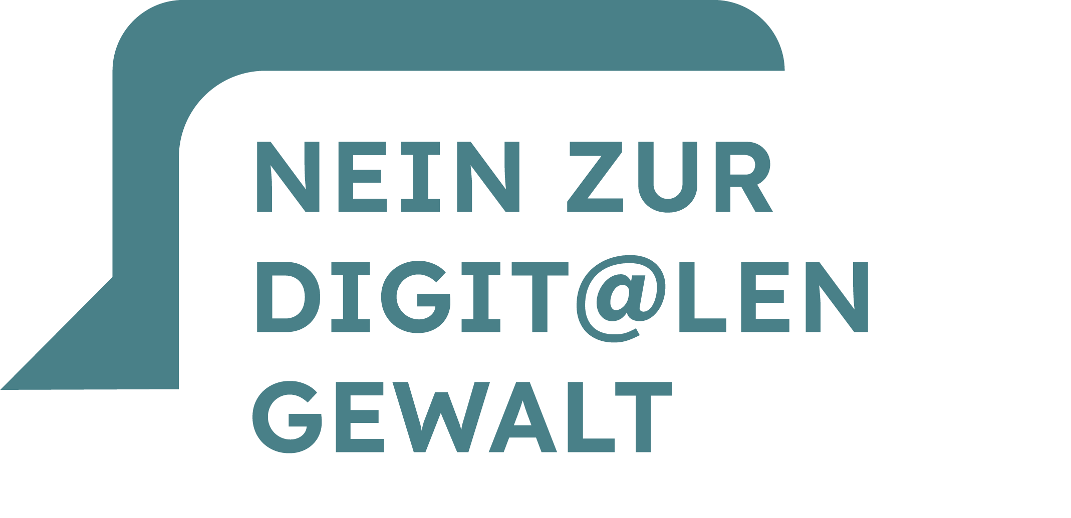 Logo Nein zur digitalen Gewalt Logo mit Text: Nein zur digitalen Gewalt