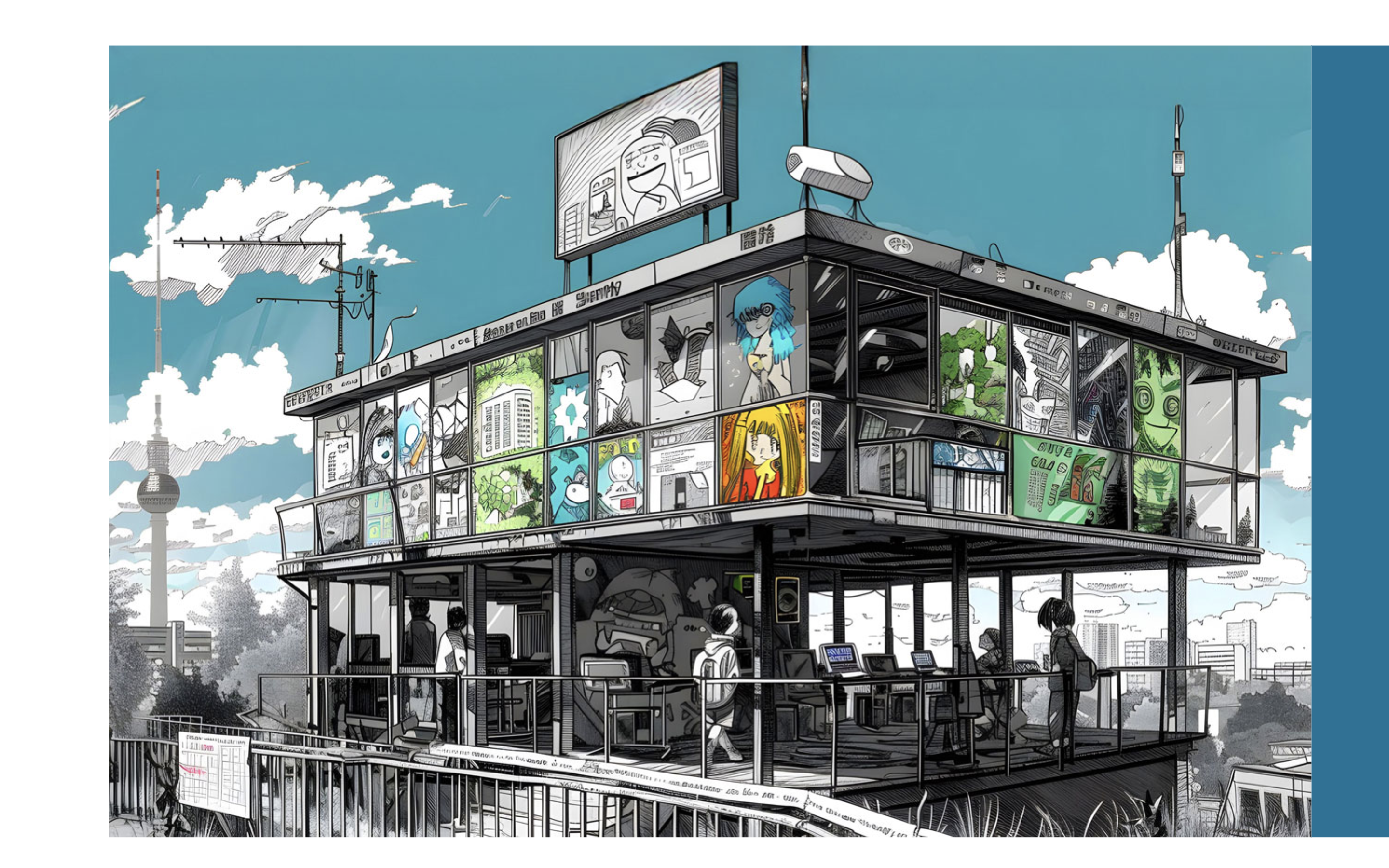 Das Lernzentrum Cartoonzeichnung des Lernzentrums