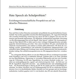 Hatespeech als Schulproblem? Hatespeech als Schulproblem?