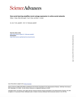 How social learning amplifies moral outrage expression in online social networks