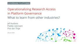 Governing Platforms Governing Platforms