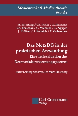 Das NetzDG in der praktischen Anwendung Studie Cover