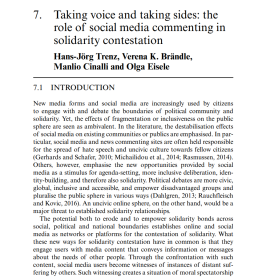 Taking voice and taking sides Taking voice and taking sides