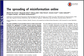 The spreading of misinformation online